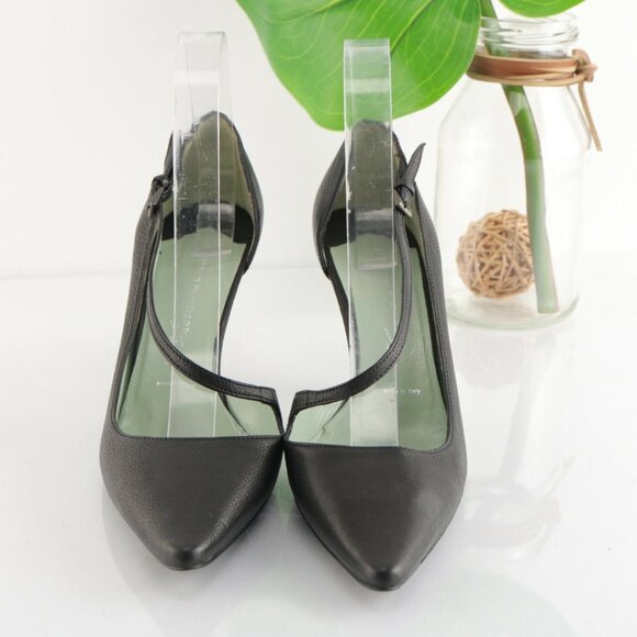 Sigerson Morrison Womens Pump Size 7.5 Black D'Orsay Retro Heel Dress Shoe - Picture 3 of 12